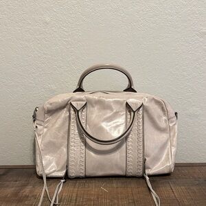 Rebecca Minkoff Vanity Top Handle Satchel Cream Handbag